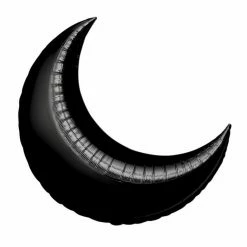 Burton + BURTON Black Crescent Moon Foil Balloon 35" Party
