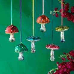 Christmas Glitterville Studios Nathalie Lete Mushroom Ornament