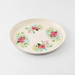 ONE HUNDRED 80 DEGREES Easter Hand Painted Floral Tray