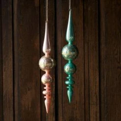 Glitterville Studios Long Pastel Finial Ornament 16.5"