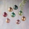 Glitterville Studios Metallic Stubble Ball Ornament 4" Christmas