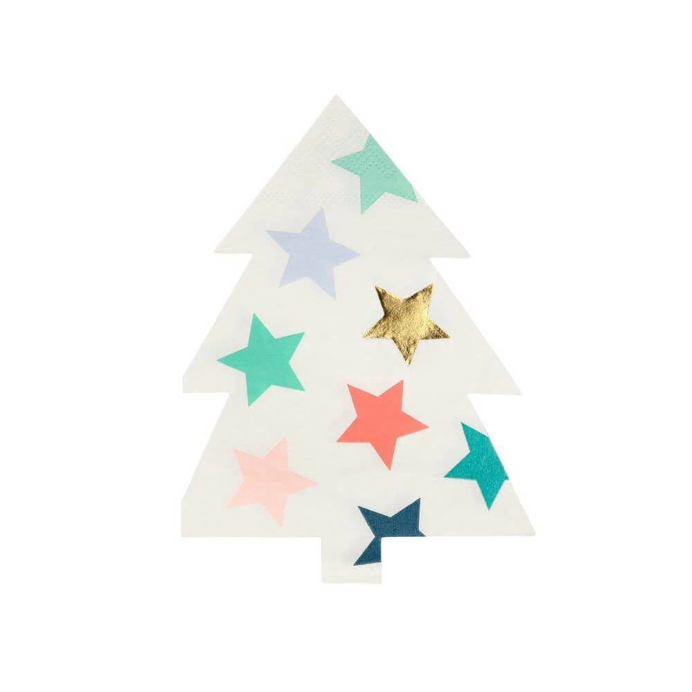 Meri Meri Party Star Patterned Christmas Tree Napkins 3 Meri Meri Party Star Patterned Christmas Tree Napkins