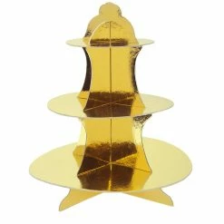 Bubblegum Market Shiny Metallic Gold Cupcake Stand Party