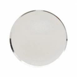 Oh Happy Day Party Silver Paper Plates 7"