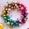Glitterville Studios Rainbow Ornament Wreath