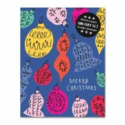 Badger & Burke Retro Baubles Card Set Cards + Gift Wrap