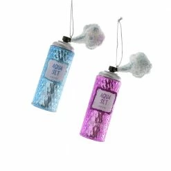 Cody Foster & Co. Christmas Aqua Set Hairspray Ornament 4.5"