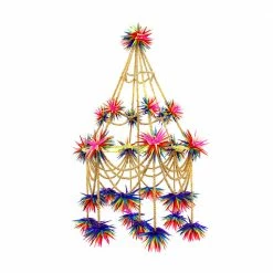 Cody Foster & Co. Christmas Beaded Rainbow Pajaki Paper Chandelier