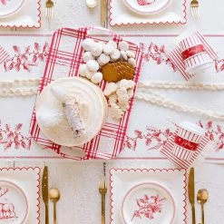 My Mind’s Eye Believe Collection Red Vignette Plate Set 7