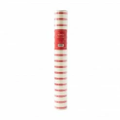 My Mind’s Eye Believe Collection Red & Off-White Striped Holiday Table Runner