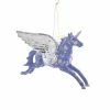 Cody Foster & Co. Blue Floral Pegasus W/ Silver Wings Ornament 6" Christmas 1 Cody Foster & Co. Blue Floral Pegasus W/ Silver Wings Ornament 6" Christmas