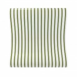My Mind’s Eye Party Botanical Holiday Collection Green Ticking-Stripe Table Runner