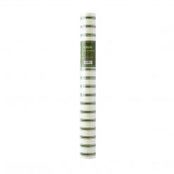 My Mind’s Eye Party Botanical Holiday Collection Green Ticking-Stripe Table Runner