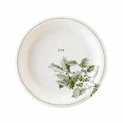 My Mind’s Eye Party Botanical Holiday Collection Green Vignette Plate Set 7"