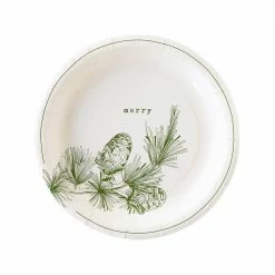 My Mind’s Eye Party Botanical Holiday Collection Green Vignette Plate Set 7