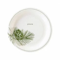 My Mind’s Eye Party Botanical Holiday Collection Green Vignette Plate Set 7