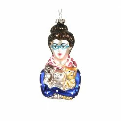 Cody Foster & Co. Cat Lady Ornament 4.5" Christmas