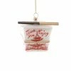 Cody Foster & Co. Christmas Chinese Food Take-Out Box Ornament 3.75"