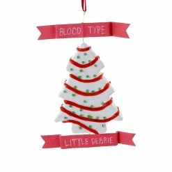 Cody Foster & Co. PREORDER: Christmas Tree Cake "Blood Type" Ornament 5"
