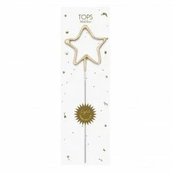 TOPS Malibu Party Big Golden Star Sparkler Wand 8"