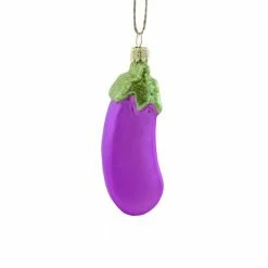 Cody Foster & Co. Christmas Eggplant Emoji Ornament 3.5"