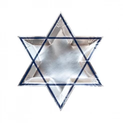 Jollity & Co. Party Silver Star Of David Plates
