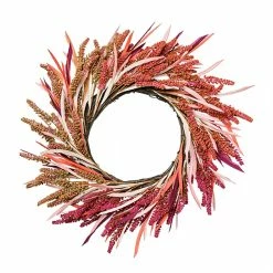Transpac Imports Fall Wheat Wreath 24"