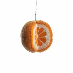 Silk Road Bazaar Christmas Felt Orange Ornament