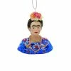 Cody Foster & Co. Frida Kahlo In Blue Blouse Ornament, 3.5" Ornaments 1 Cody Foster & Co. Frida Kahlo In Blue Blouse Ornament, 3.5" Ornaments
