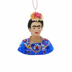 Cody Foster & Co. Frida Kahlo In Blue Blouse Ornament, 3.5" Ornaments