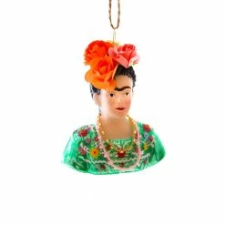 Cody Foster & Co. Christmas PREORDER: Frida Kahlo In Green Blouse Ornament, 3"