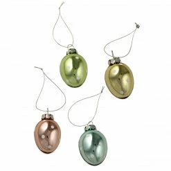 Bethany Lowe Glass Polka Dot Egg Ornament Set (Set Of 4) Ornaments