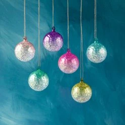 Christmas Glitterville Studios Glitter Ombre Ball Ornament 3.5"