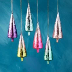 Glitterville Studios Large Speckle Tree Ornament 6.5" Christmas