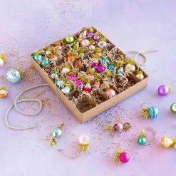 Glitterville Studios Rainbow Ornaments Boxed Set (48 Pc)