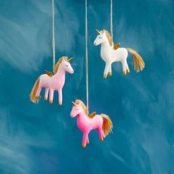Glitterville Studios Winged Unicorn Ornament 4.75" Ornaments