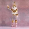 Christmas Glitterville Studios Gold & Blush White Papa Noel Papermache Display Figure 72"