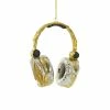 Cody Foster & Co. Christmas Gold Headphones Ornament 4"