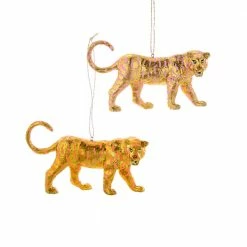 Cody Foster & Co. Gold Leaf Tiger Ornament 5.5"