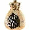 Cody Foster & Co. Gold Money Bag Ornament 4"