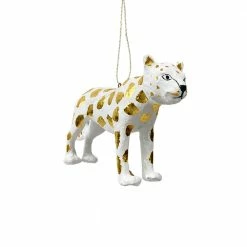 Cody Foster & Co. Gold Spotted Cheetah Ornament 4.25
