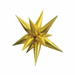 Unique Gold Star-Burst Foil Balloon 27.5" Party