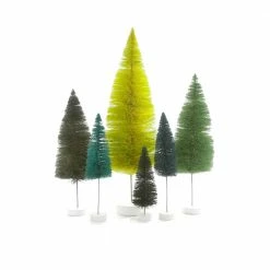 Cody Foster & Co. Green Rainbow Trees (Set Of 6) Christmas