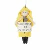 Silk Road Bazaar Christmas Greta Thunberg "Skolstrejk För Klimatet" Felt Ornament (Swedish)
