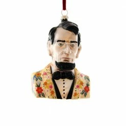 Cody Foster & Co. Hipster Abraham Lincoln Ornament 4.75"