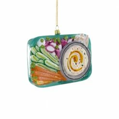 Cody Foster & Co. PREORDER: Hummus Platter Ornament, 5.25"