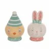 Transpac Imports Johanna Parker Easter Dottie Chick & Bunny Salt & Pepper Shakers Set