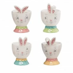 Transpac Imports Johanna Parker Easter Dottie Egg Cups (Set Of 4)