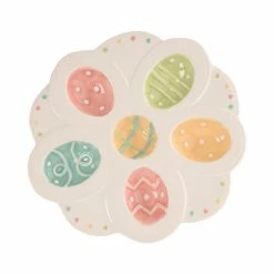 Transpac Imports Johanna Parker Easter Dottie Parade Egg Tray