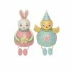 Transpac Imports Johanna Parker Easter Dottie Resin Chick & Bunny Figures (Set Of 2)